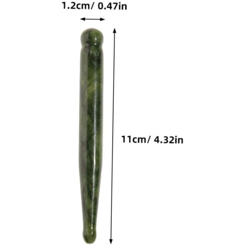 2pcs Jade Stone Acupuncture Massage Sticks Deep Tissue Pressure Point Tools 1