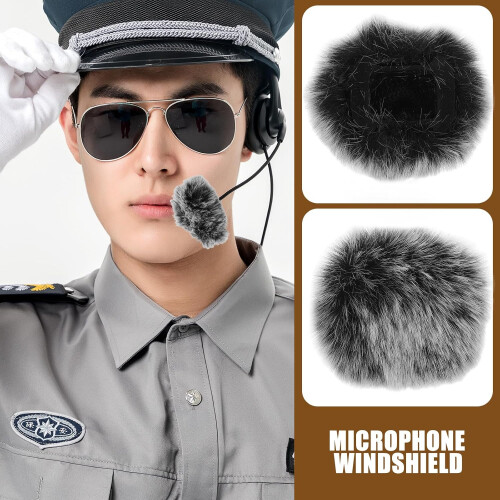 2pcs Furry Microphone Windproof Cover with Universal Compatibility Soft and Comfortable Material 2