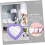 2pcs Heart-Shaped Mirror for Wall-Mounted and Desktop Use Makeup Mirror Vintage Design 4