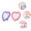 2pcs Heart-Shaped Mirror for Wall-Mounted and Desktop Use Makeup Mirror Vintage Design 7