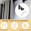 Set of 4 Curtain Stick Support Brackets with Inner-Black 6