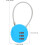 2pcs Zinc Alloy 3-Digit Combination Padlock Password Lock with Steel Cable 2