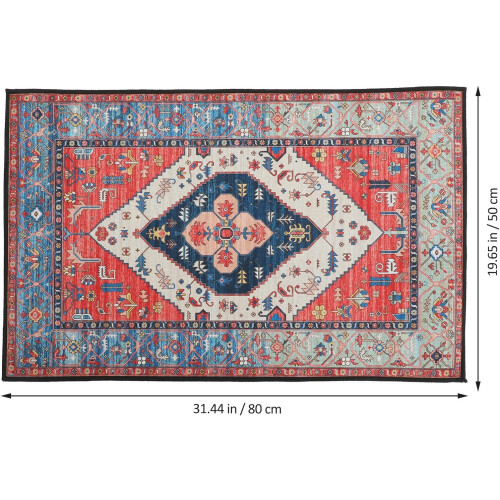 Boho-Teppich, 50 x 80 cm, aus waschbarem, geschmeidigem Polyester mit Boho-Muster 2