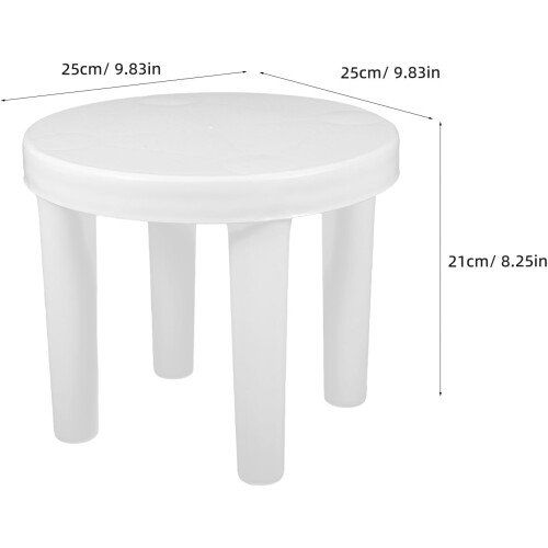 Πλαστικό χαμηλό στρογγυλό σκαμπό 25cm X 21cm με αντιολισθητικό χοντρό σκαλοπάτι 1