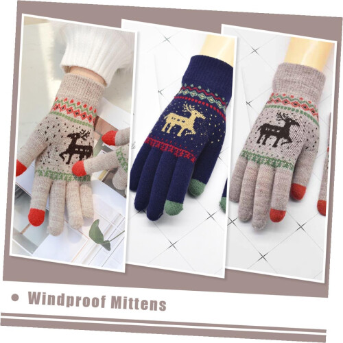 2 Paar gestrickte Touchscreen-Handschuhe für den Winter oder Autofahrerhandschuhe 1