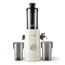 Bear 80mm Wide-Mouth Slow Juicer - 1L Large Capacity, 99.5% Juice Yield, Whole-Fruit Drop-In, One-Rinse Cleaning
