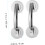 2 Pcs Glass Door Suction Grip Bars with Screws Silver Bathroom Door Pulls and Window Knobs Set 2