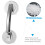 2 Pcs Glass Door Suction Grip Bars with Screws Silver Bathroom Door Pulls and Window Knobs Set 5