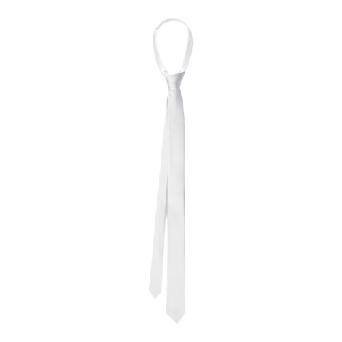 Anspruchsvolle 3,5 cm schmale Polyester-Krawatte im-Weiß