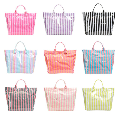 Stylish Striped Bag With Quick Access Feature-carroty pink 1