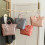 Stylish Striped Bag With Quick Access Feature Holds-blue pink 5