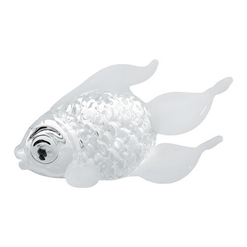 Delicate Crystal Fish Figurine Attractive Statue-White Jade