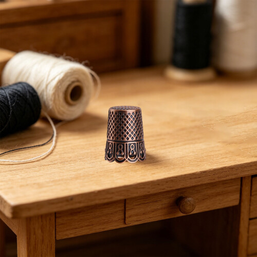 Alloy Thimble Incorporating Awl And Needle Holder Functions-B 2