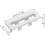 2pcs Plastic Sink Overflow Trim Ring Rectangle Basin Hole Cover for Kitchen and Bathroom 2