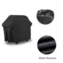 Telo di copertura impermeabile per barbecue 153 x 72 x 112 cm — poliestere, resistente ai raggi UV, nero