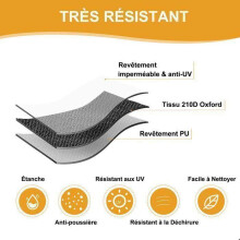Telo di copertura per barbecue da esterno - Protezione UV - Impermeabile e antipolvere - Resistente agli strappi, pieghevole per riporl
