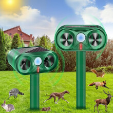 2026 NEW Solar Ultrasonic Animal Repeller,2 Pack Cat Repellent for Gardens UK,Fox Deterrents, Cat Scarers with Motion Detection Waterproof,Solar