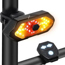 Achterlicht voor de fiets met richtingaanwijzers, draadloze fietsclaxon, fietsachterlicht voor veiligheidswaarschuwing met stroboscoop