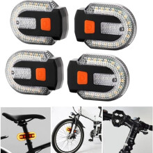 Fietsachterlicht met richtingaanwijzer, USB oplaadbaar, fietsachterlicht met richtingaanwijzer, gescheiden voor- en achterlicht, specif