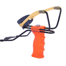 Professional Wrist Support Slingshot, High Velocity Outdoor Sling Shot with Rubber Bands, Orange Grip