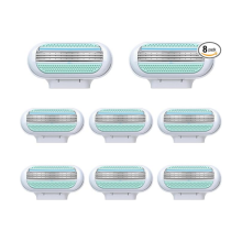 8 Pack Replacement Razor Blades for Venus Extra Smooth Women's Razor Blade Refills, 3 Layer Blade & Pivoting Head Design, Effortless Glide