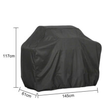 Telo di copertura per barbecue - Impermeabile - 145x117x61 cm - Resistente alle intemperie - Nero