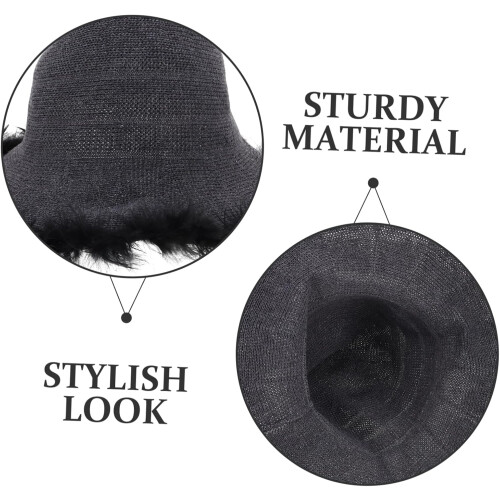 Woolen Hat Pattern Knit Beanie for Men Vintage Embroidered Knit Hat 2