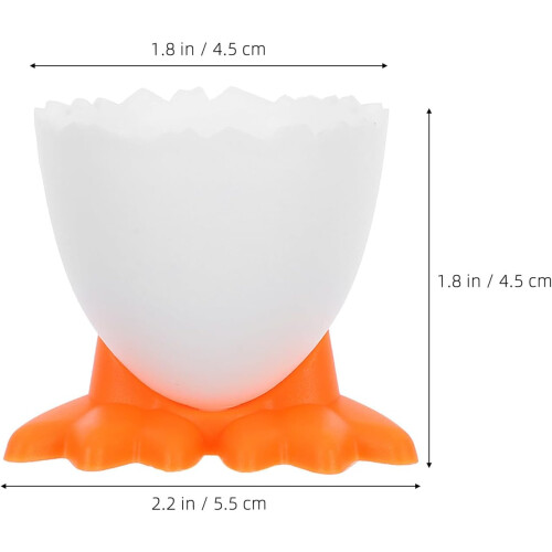 20 pezzi di contenitori in plastica per uova sode, a forma di pollo, con supporto alto. 1