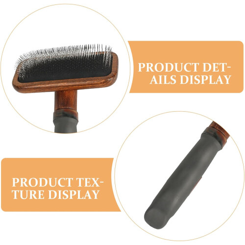 Wool Felt Combing Brush for Needle Felting Projects Wooden Handle Slicker Carder 2