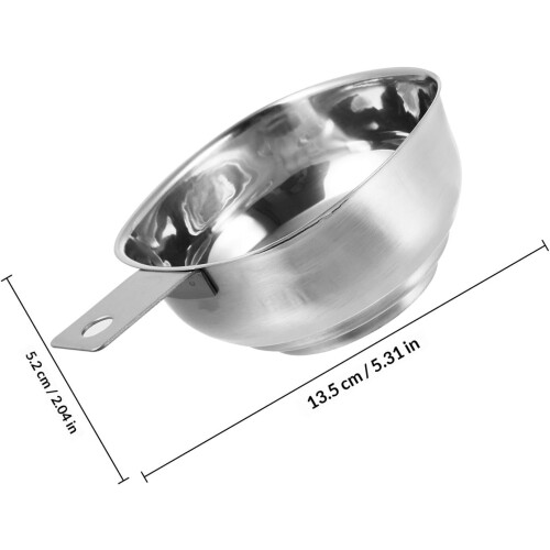 Stainless Steel Square Wide Mouth Canning Funnel with Handle Large Diameter 1