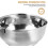 Stainless Steel Square Wide Mouth Canning Funnel with Handle Large Diameter 3