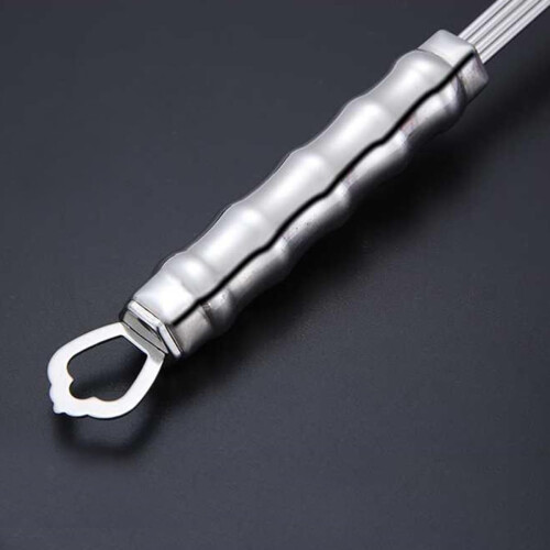 Stainless Steel Colander Spoon Long Handle Strainer with Ergonomic Handle Quick Separation 2