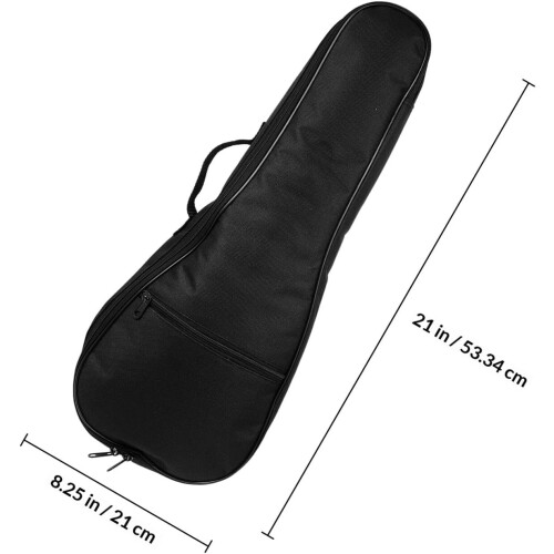 21 polegadas Ukulele saco bolsa de armazenamento leve impermeável Oxford pano algodão moderno design simples preto 1