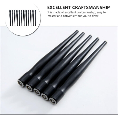 10Pcs Black Plastic Dip Pen Holders Professional Replaceable Comic Pen Point Holders 1