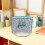 Multi-Layer Embroidery Tool Storage Bag with Handle, Lake Blue Sewing Organizer Tote 7