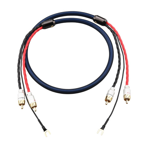 Premium Silver Plated 2RCA Phono Cable For Turntables With-3 m 1