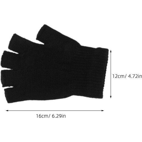 3 Paar fingerlose Winterhandschuhe, Halbfingerhandschuhe 1