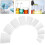 22pcs Solid Tapered Rubber Stoppers Lab Seal Plugs High Temperature Resistant White Rubber Bungs 8
