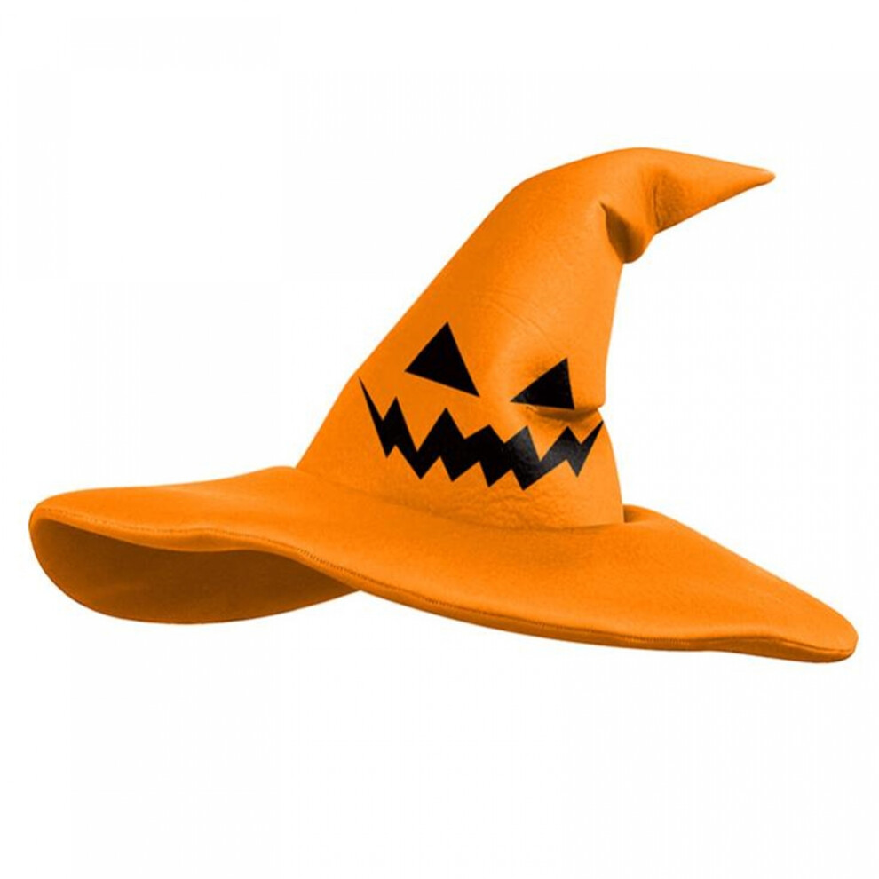 Orange (One Size, ) Halloween Witch Hat Wizard Hat Bat Pumpkin Smiling Face Pointed Party Hats Fancy Dress Accessory Headwear For Cosplay Party