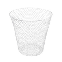 Corbeille à papier ronde en treillis métallique ouverte
