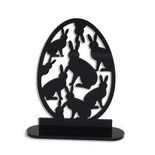 Ornement de Pâques en acrylique en forme de lapin – Modèle ajouré, 1 pièce