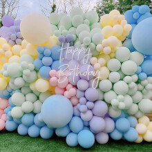 50 ballons en latex pastel de 30 cm (12 pouces) – 6 couleurs