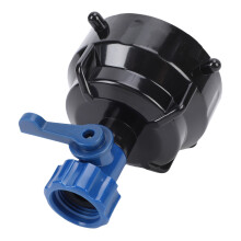 RV-Abwasserschlauch Spülkappe ABS Gewinde Blau/Schwarz