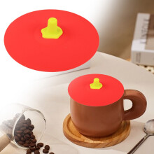 Couvercles en silicone pour tasses – Housses de tasses hermétiques réutilisables, rouges