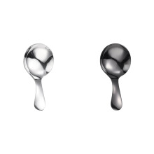 Mini-lepeltje van roestvrij staal voor potjes en thee – korte steel.