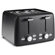 4-Slice Toaster Black Silver 1500W 7-Browning Levels
