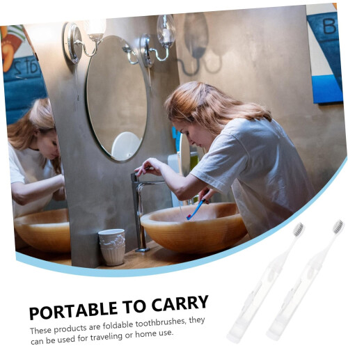 Portable Teeth Travel Folding Toothbrush Case Toothpaste Box 2