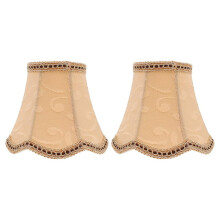 Lot de 2 abat-jour en tissu abricot pour lampes de table