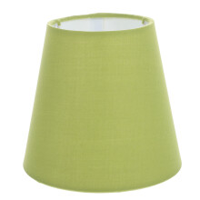 Abat-jour en tissu vert clair pour ampoule E14, 14 x 14 x 13 cm