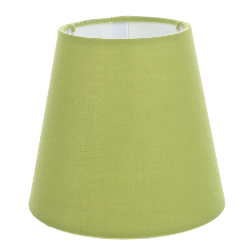 Abajur de tecido verde claro para lâmpada E14, 14x14x13cm